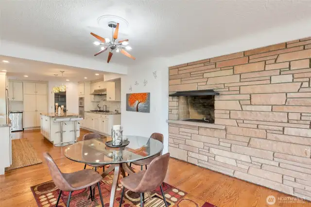 Dining Room and fireplace