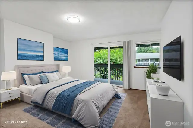 Primary bedroom on upper level