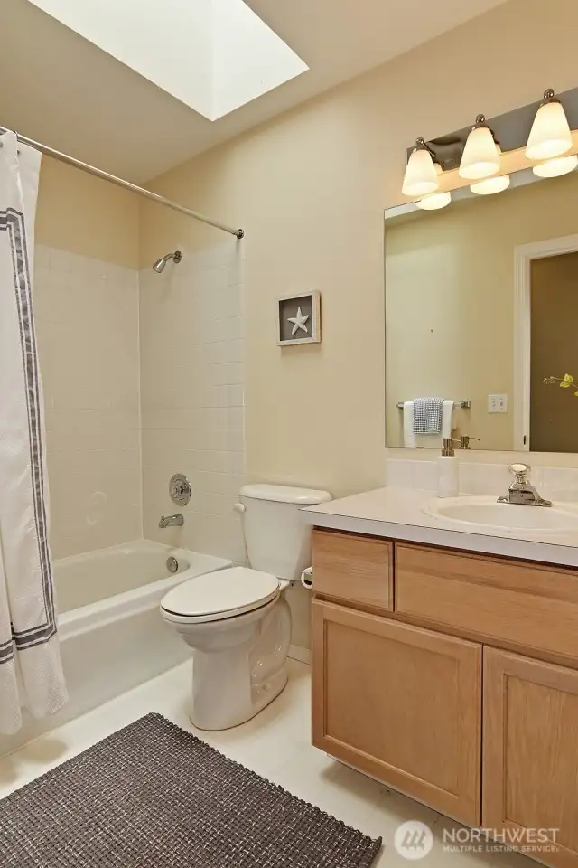 Main floor sky-lit bathroom.