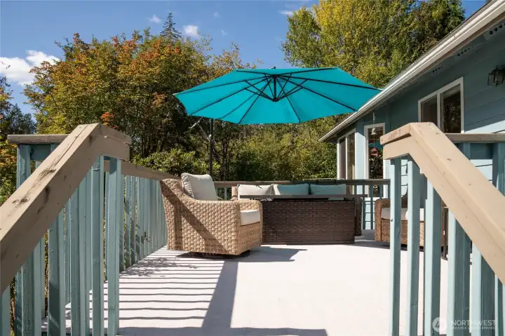 The sun deck is glorious and catches just the right amount of sunshine to bask in