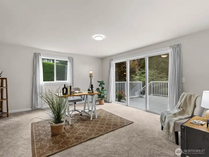 Finishing off the first floor is another living room, which would make a great home office.