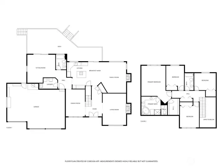 side by side view of the 2 floors