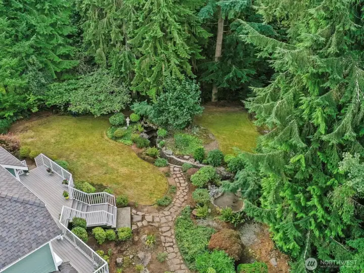 Listen to the chirping of the birds and watch as the deer hang out in the yard.