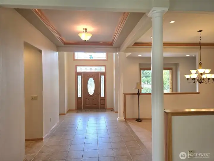 Looking back toward front door from living room.