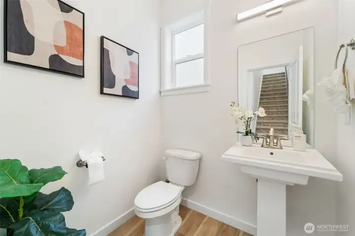 Powder room on the first floor