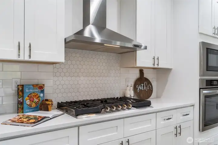 Vented hood in the kitchen