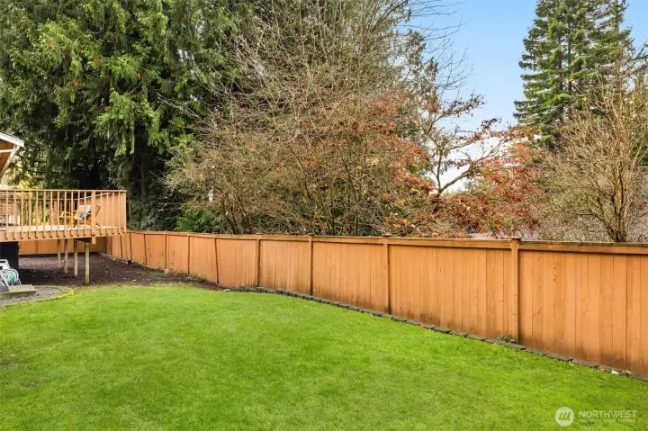 Fully Fenced Yard
