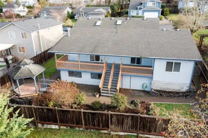 View of the back of house and back yard