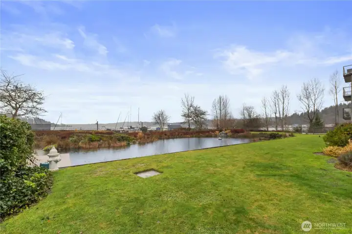 Grassy Area by the Marina, ideal for soaking up the views with your Dog