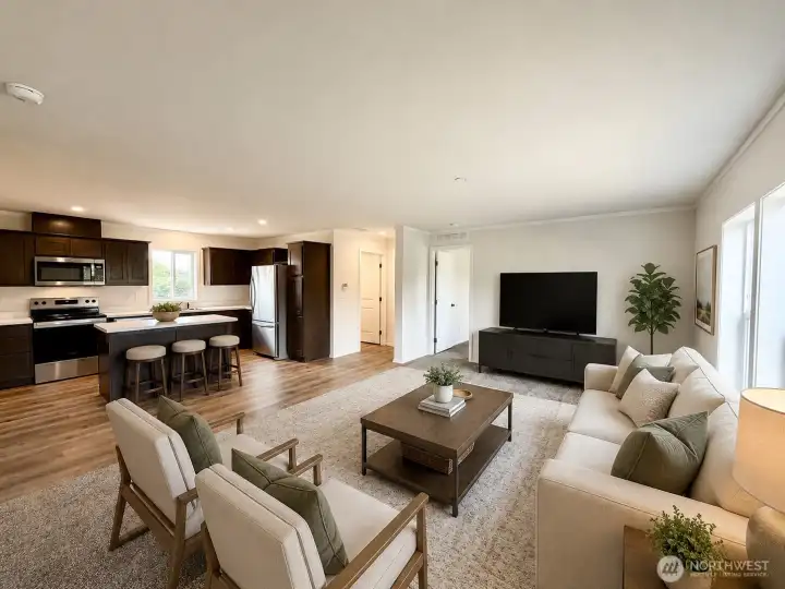 Virtually Staged Living Room