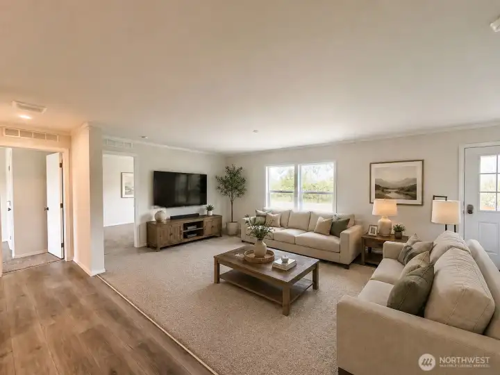Virtually Staged Living Room