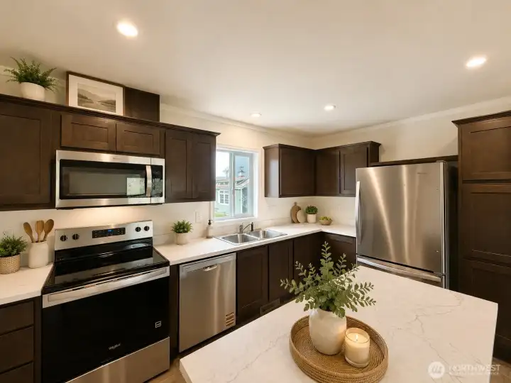 Virtually Staged Kitchen