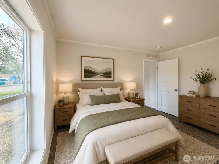 Virtually Staged Secondary Bedroom