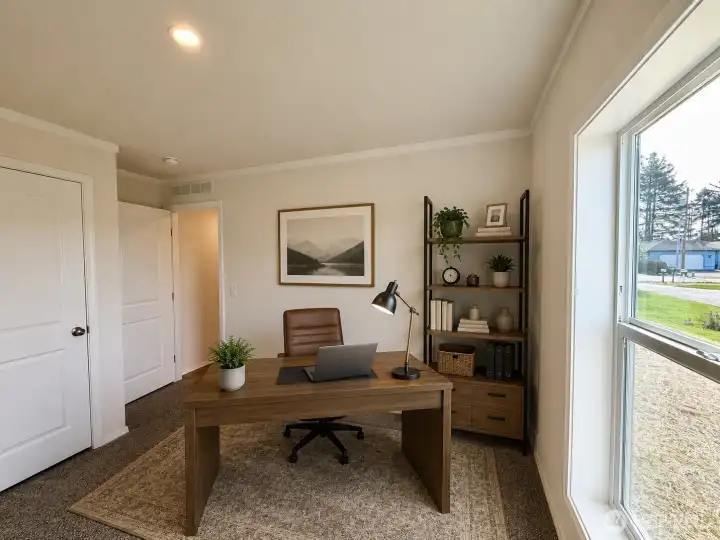 Virtually Staged Bedroom/Office