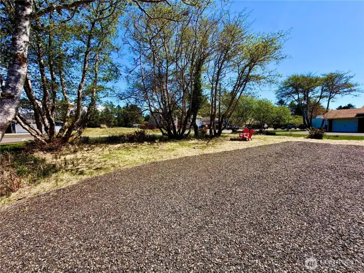 Side yard with RV Hookups