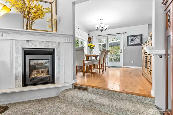 Cozy gas fireplace makes this space warm and invited!
