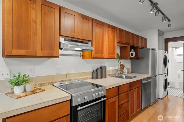 Good cabinet space and a deep sink