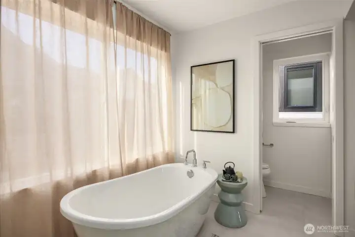 Stand-alone tub will ensure you feel refreshed