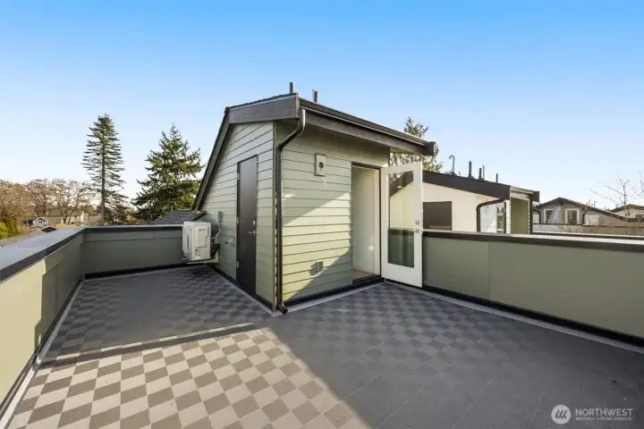 Sitting above, a relaxing place to start or end your day