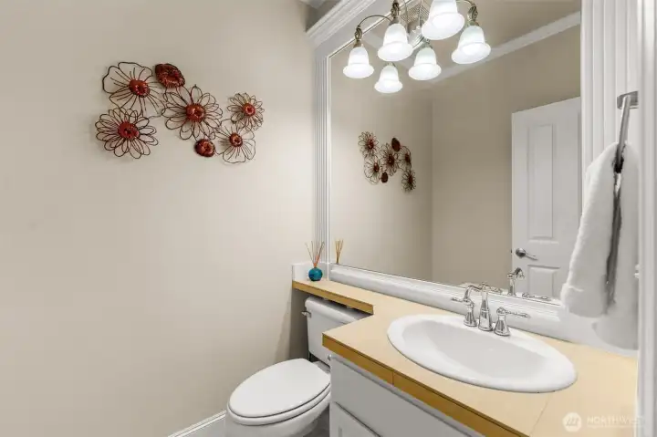 Main level powder room
