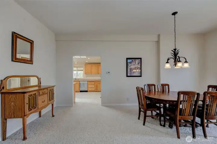 That doorway beckons one into the light-filled kitchen...