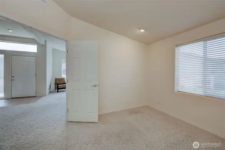 View from inside the spacious den / office.