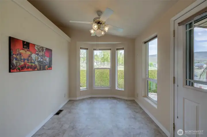 Maybe while in the morning room, you decide to take your coffee out to the huge covered patio...