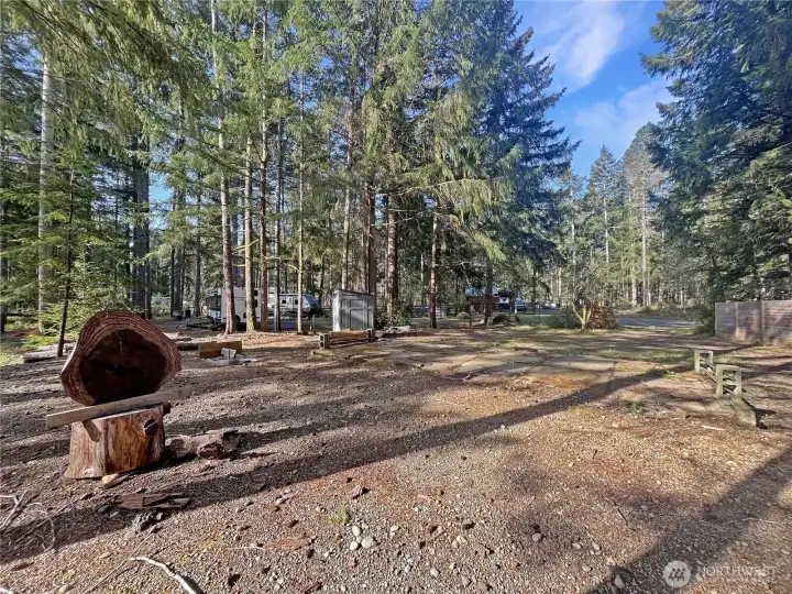 Level, usable space with room for expansion or customization.