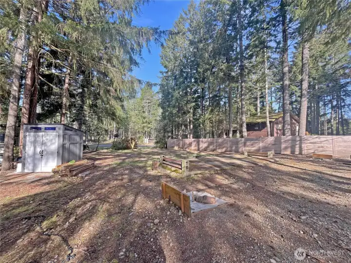 Looking from the back of 20 N Cod Pl toward the cul-de-sac