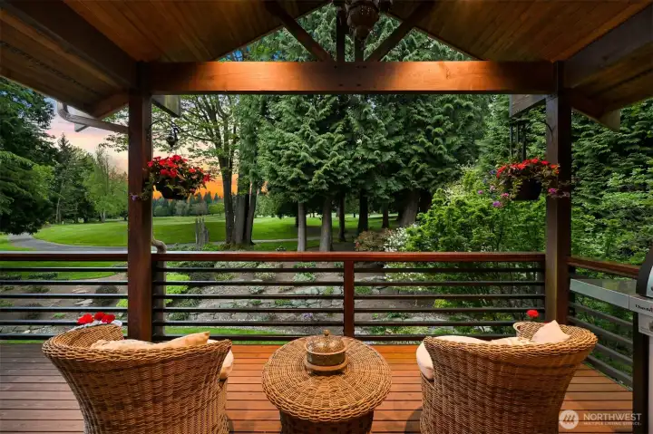 Covered deck off dining area.