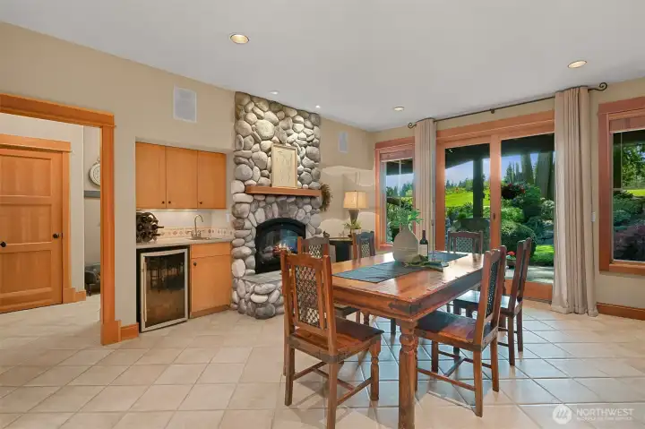 Lower level includes private quarters, ideal for guests or extended family.