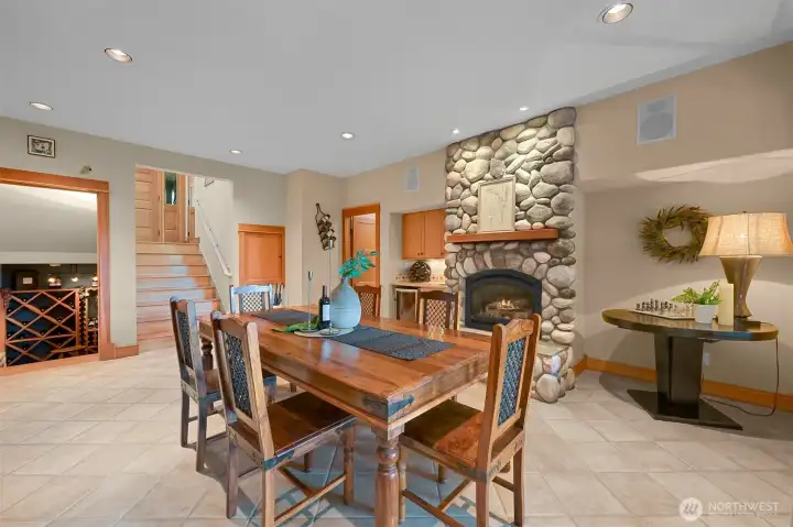 Bonus room with a wet bar provides a versatile space for recreation or relaxation.