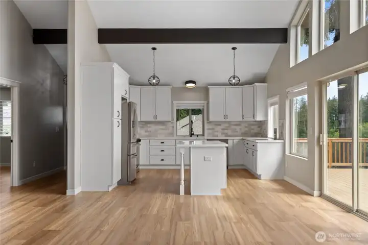 Gorgeous kitchen in an open floor plan