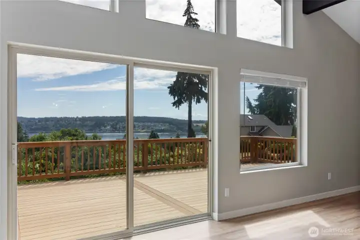 The deck is so inviting, imagine waking up with your coffee every morning.