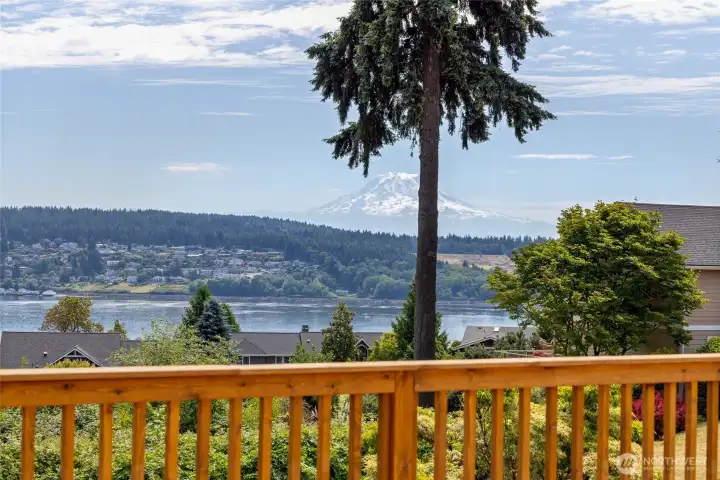 The view from the primary bedroom is fantastic.