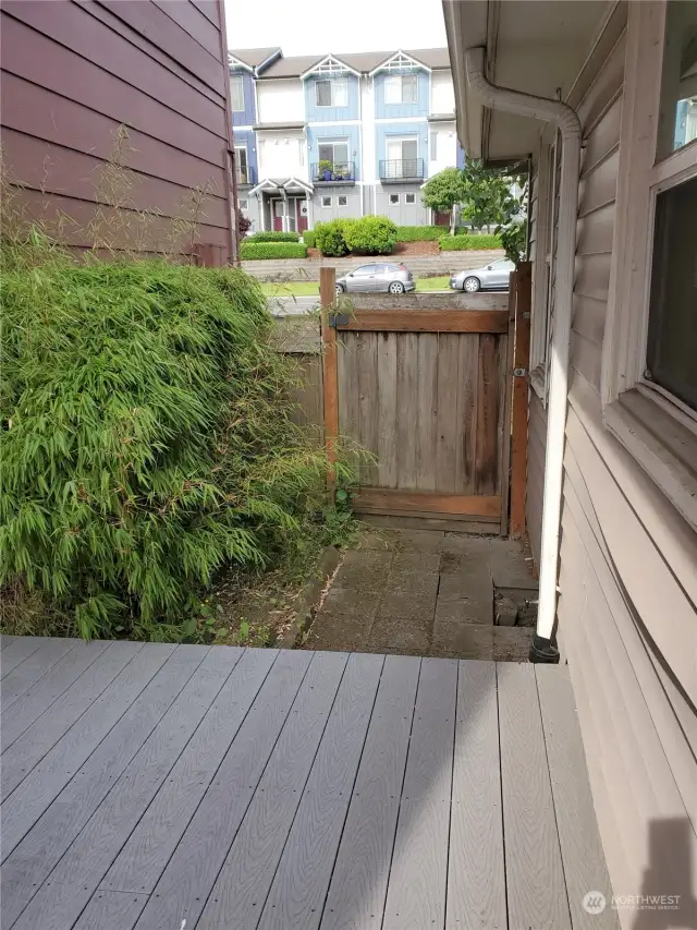 Gate from yard to back deck