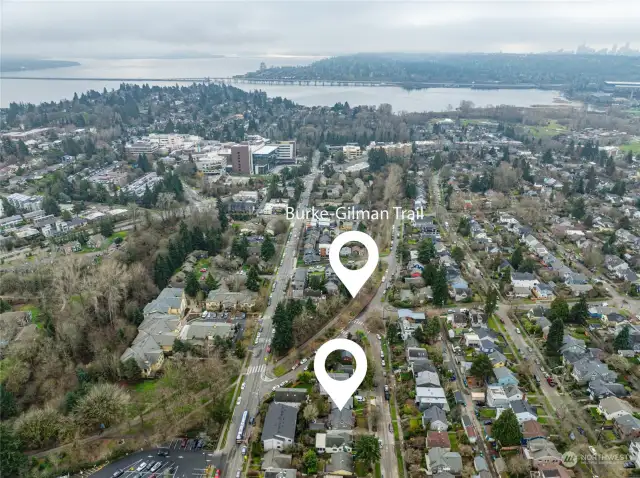 The Burke-Gilman Trail is just around the corner! The Burke runs from Shilshole Bay, in Ballard, all the way to Bothell!