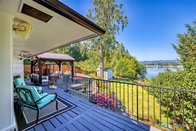 Sensational views from the deck, yard, gazebo and covered entertaining areas.