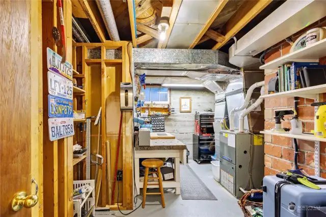 Indoor shop/utility room.