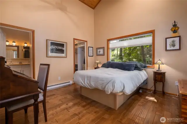 Primary bedroom with walk in closet, and generous full bath.