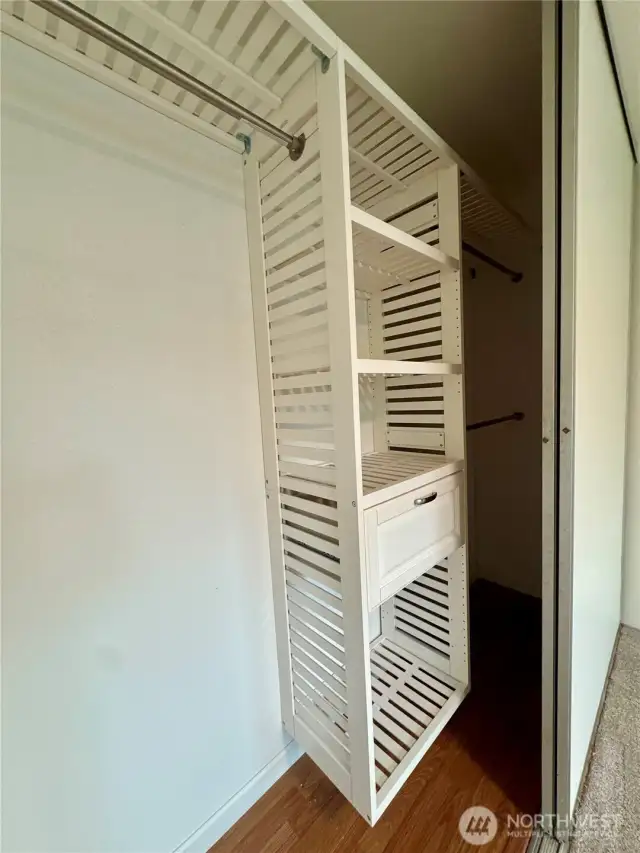 Closet systems added in both bedrooms