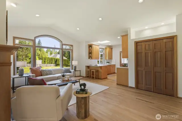 The spacious in-law suite does not disappoint! With a fully self contained apartment adjoining the house for multi-generational living.