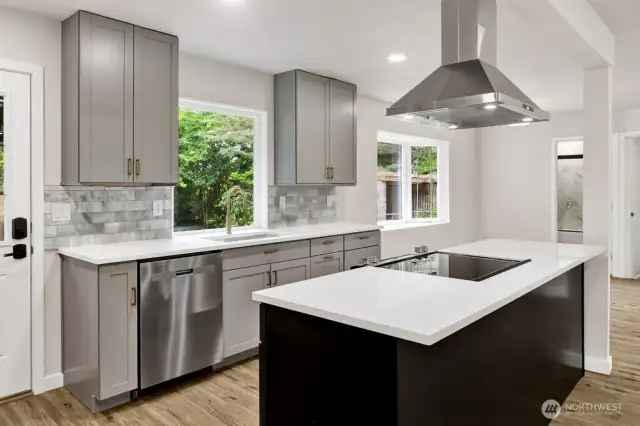 All brand new stainless appliances.