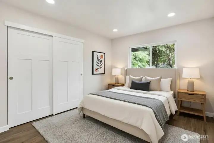 1st bedroom virtually staged.