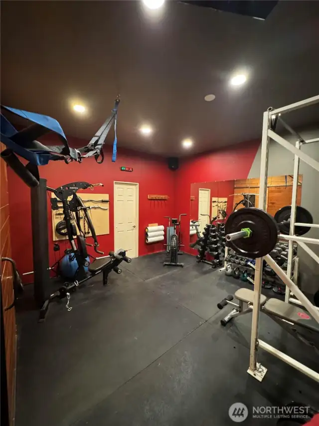 Heated gym.