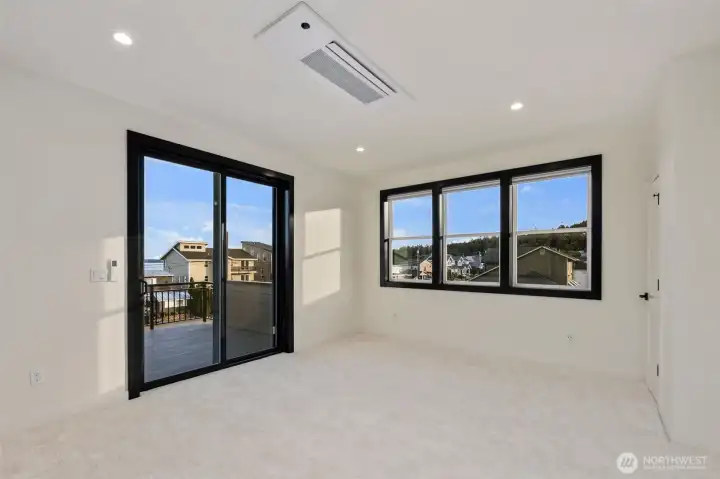 Primary even has slider doors leading out to your private deck...