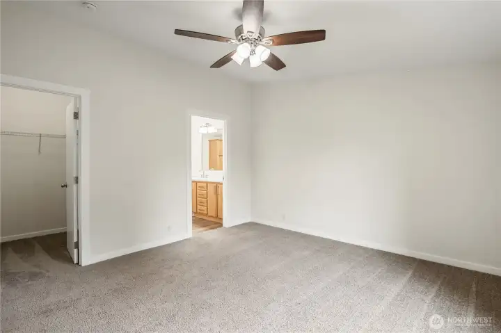 Primary Bedroom with entrance to 1st Walk in Closet
