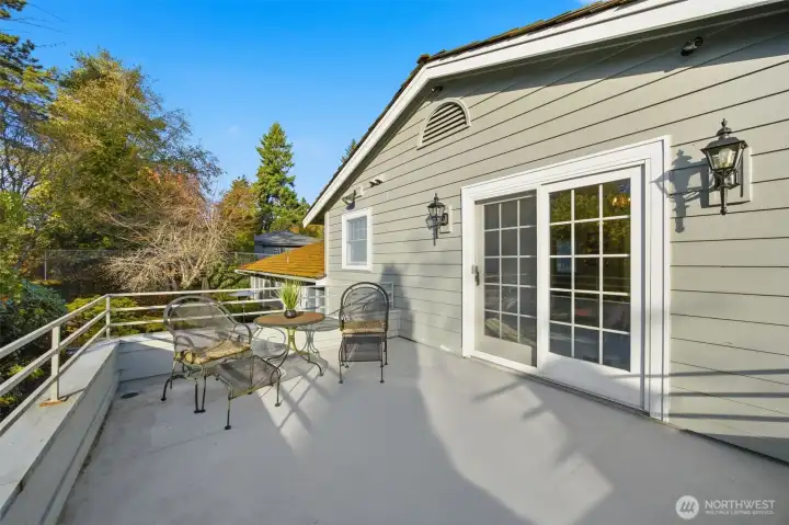 Private deck off primary bedroom