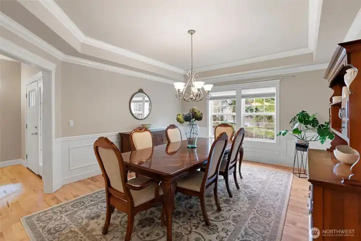 Formal dining room off the entry/