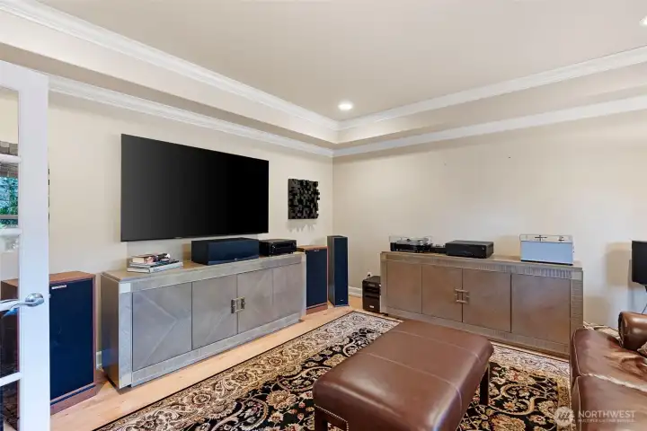 Large office/den off the entry with French doors.